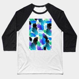 Design with Blue Feathers Baseball T-Shirt